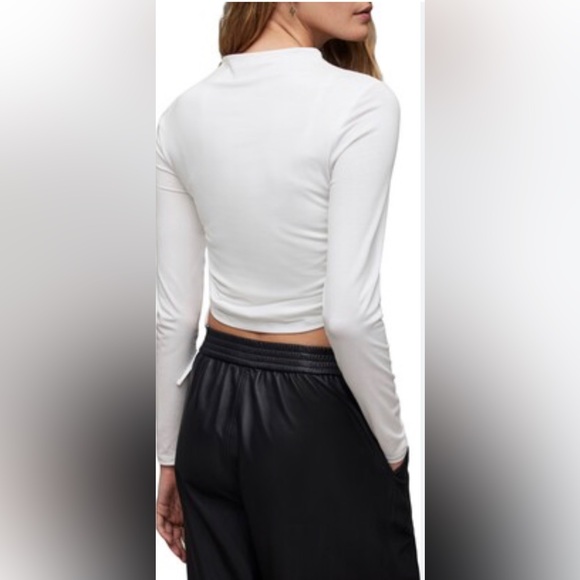 NWT All Saints Beta Ruched Funnel Neck Crop Top. - Picture 2 of 9